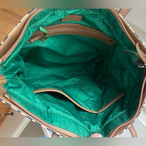 Stella & Dot Navy and White Ikat Tote Bag- EXCELLENT - Picture 5 of 5